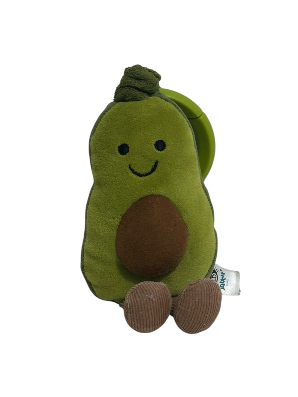 JELLYCAT Amusables Avocado Jitter Rattle Baby Toy Plush Keychain Stuffed Animal